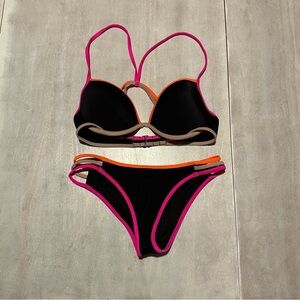 Victoria’s Secret Black and Pink Women's Bikini